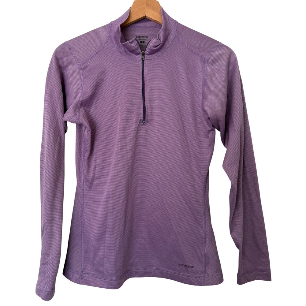 Patagonia Capilene Midweight Quarter Zip Pullover Purple Women Small 44276F5